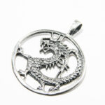 Pandantiv din argint fara pietre - Dragon - P150A48F - imagine 2
