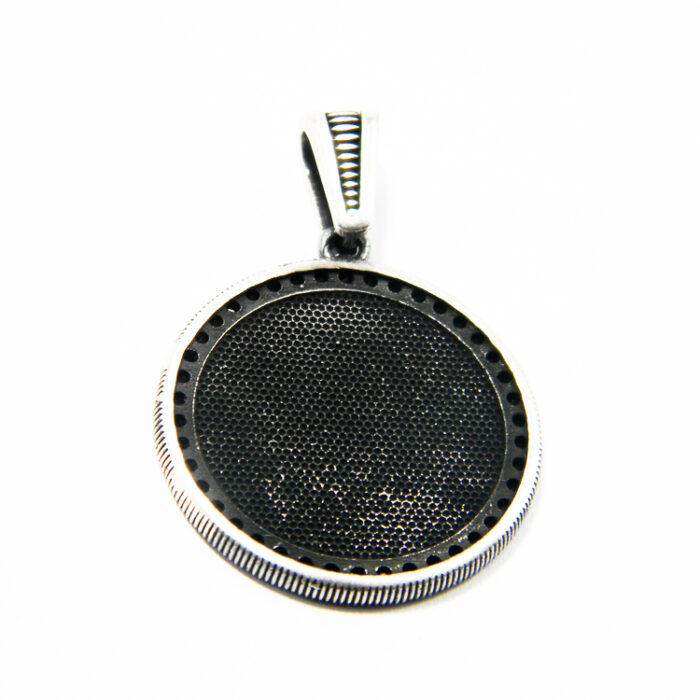 Pandantiv barbatesc din argint cu onix - Vultur - P120Y27F - imagine 5