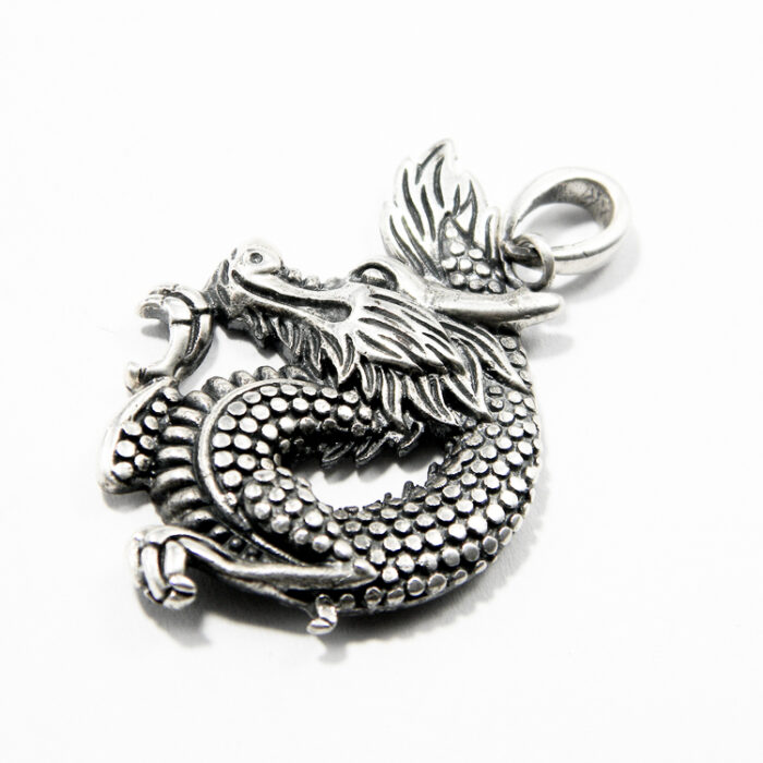 Pandantiv din argint fara pietre - Micul dragon - Unisex - P140A-75 - imagine 2