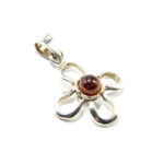 Pandantiv cruciulita din argint cu chihlimbar rosu - stil fashion - P120Y47DX - imagine 3