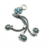 Pandantiv unicat handmade din argint cu turcoaz - stil vintage oriental - P145AK32G - imagine 3