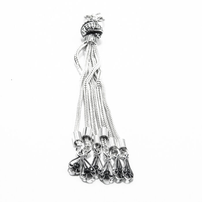 Pandantiv vintage handmade din argint cu onix - stil oriental - Unicat - P145AK31G - imagine 4