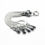 Pandantiv vintage handmade din argint cu onix - stil oriental - Unicat - P145AK31G - imagine 3
