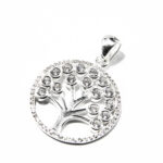 Pandantiv din argint cu pietre zirconiu - Copacul vietii - P145A1C - imagine 3