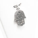 Pandantiv din argint fara pietre - Mana Fatimei - Hamsa - P140A27G - imagine 5