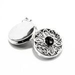 Pandantiv Medalion din argint cu onix - stil vintage - P212Y115G-2 - imagine 2