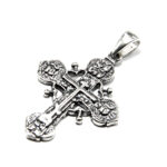 Cruciulita vintage din argint patinat - Cruce slava - P150A72G - imagine 5