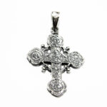 Cruciulita vintage din argint patinat - Cruce slava - P150A72G - imagine 2