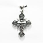 Cruciulita vintage din argint patinat - Cruce slava - P150A72G - imagine 4