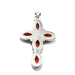 Cruciulita vintage din argint cu carneol - Unicat - P240Y101G-3 - imagine 6