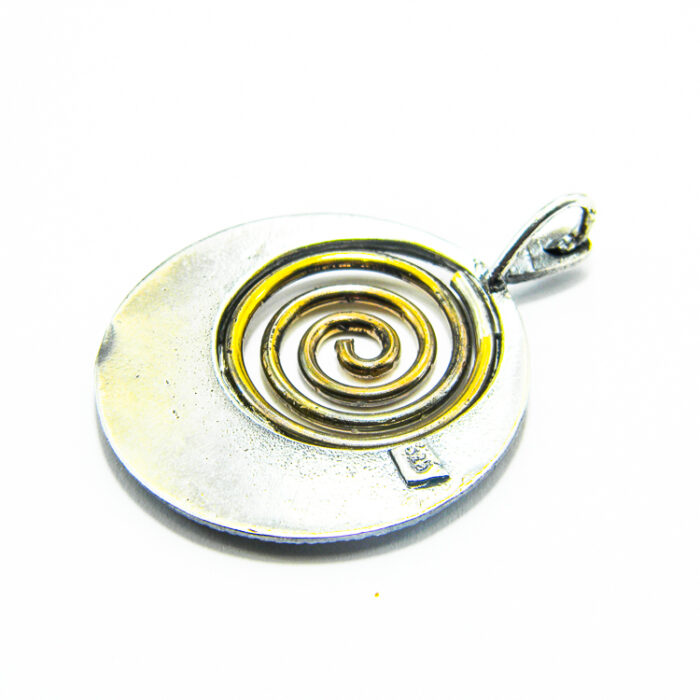 Pandantiv vintage din argint cu bronz - Spirala - P125E61G - imagine 5