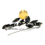 Brosa mare din argint si rubin - stil vintage - BR235Y11C - imagine 5