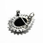 Brosa-pandantiv camee din argint cu sidef si marcasite - stil vintage - BR292Y4E - imagine 5