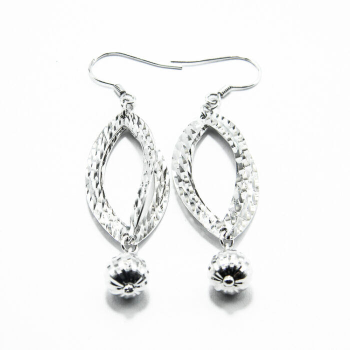 Cercei din argint rodiat - stil fashion - Crina - C165A-92 - imagine 4