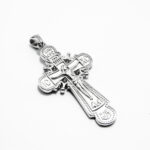 Cruciulita ortodoxa din argint cu Iisus - model unisex - P190A87G - imagine 2