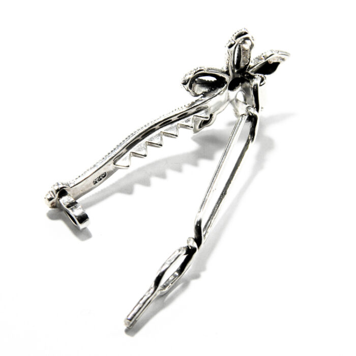 Agrafa de par din argint cu marcasite si sidef - Unicat - Floriana - BR275Y15D - imagine 5