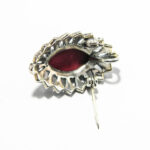 Brosa-pandantiv din argint cu marcasite si email rosu - stil vintage - BR275Y2D-2 - imagine 4