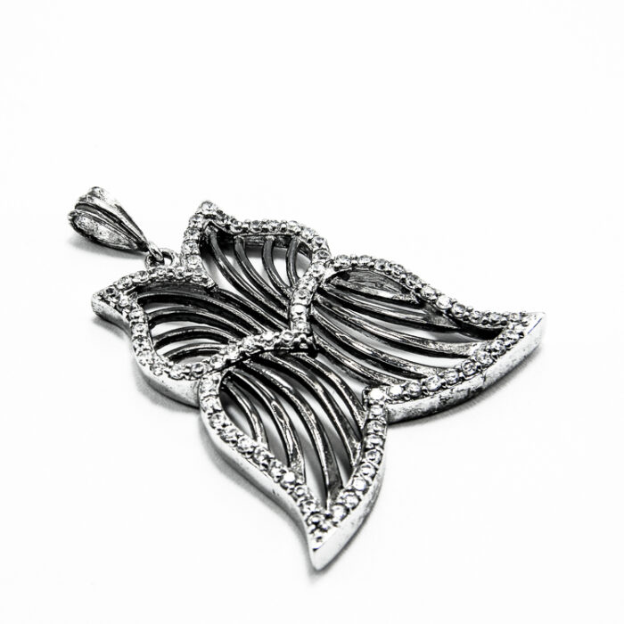Set vintage din argint antichizat si pietre zirconiu - Butterfly - S155F10E - imagine 8