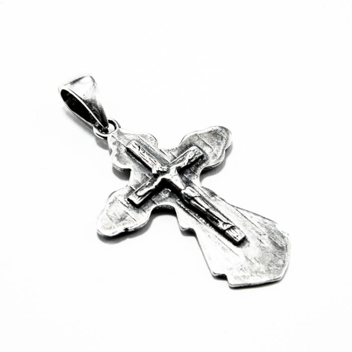 Cruciulita cu Iisus - Pandantiv argint fara pietre - P145A39F - imagine 4
