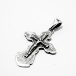 Cruciulita cu Iisus - Pandantiv argint fara pietre - P145A39F - imagine 5