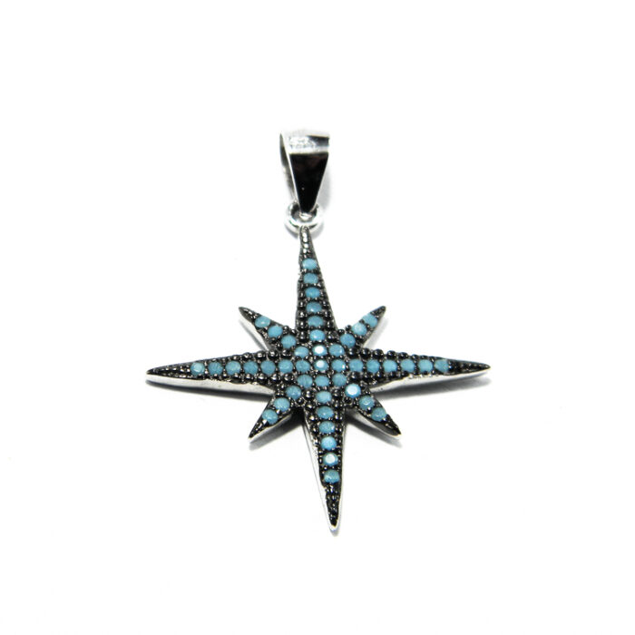 Set stil fashion din argint cu pietre albastre - Stars - S160A36E - imagine 6