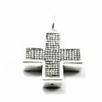 Crucifix din argint fara pietre - 3D - P170Y71D - imagine 3