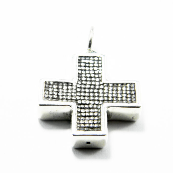 Crucifix din argint fara pietre - 3D - P170Y71D - imagine 3