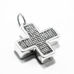 Crucifix din argint fara pietre - 3D - P170Y71D - imagine 2