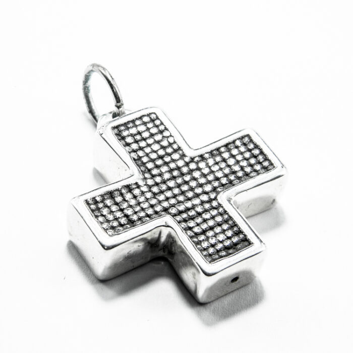 Crucifix din argint fara pietre - 3D - P170Y71D - imagine 2