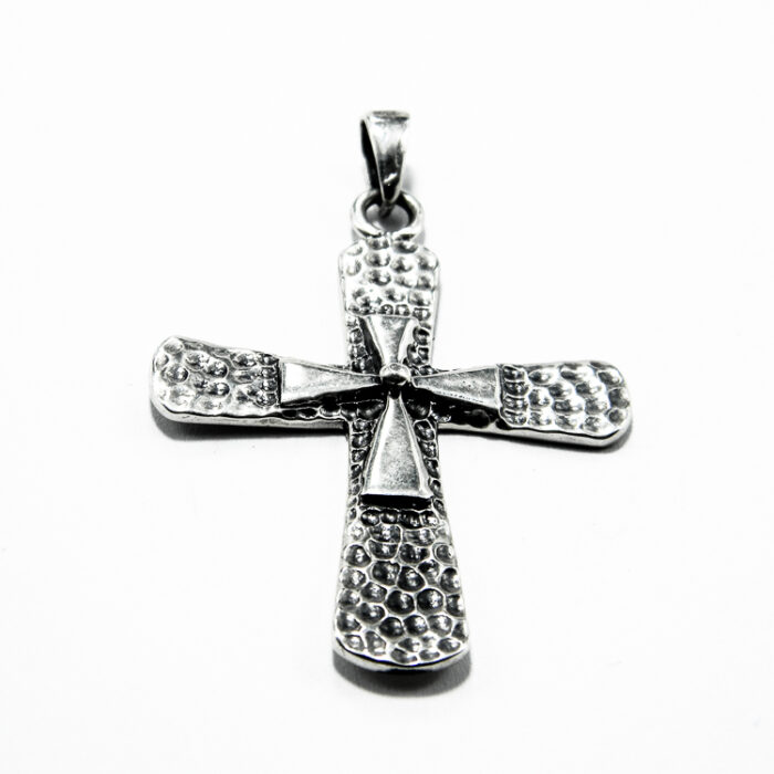 Cruciulita simpla din argint - stil celtic - P160Y3B - imagine 3