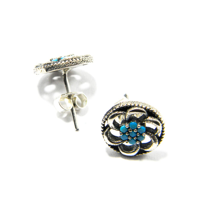 Cercei din argint cu turcoaz - Liliana - K175A51F-1 - imagine 6