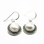 Cercei din argint cu perle Baroque - stil vintage - K229Y18F - imagine 4