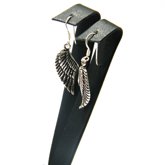 Cercei stil vintage din argint patinat - Aripi de inger - K190Y97G - imagine 4