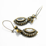 Cercei vintage din argint cu pietre zirconiu - stil oriental - C130A-34X - imagine 3