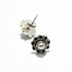 Cercei stil vintage din argint cu perle - motive florale - K229Y59F - imagine 4