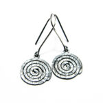 Cercei stil vintage din argint - Spirale - K100A42B - imagine 5