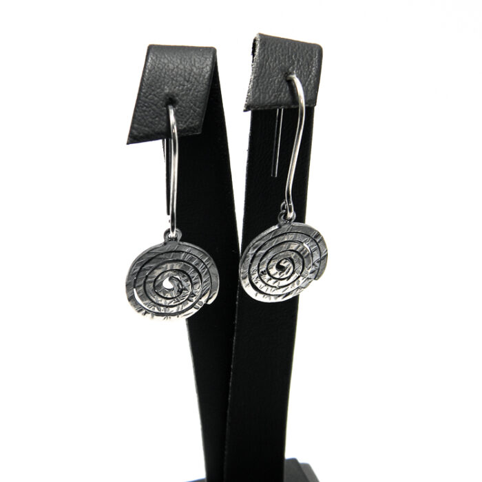 Cercei stil vintage din argint - Spirale - K100A42B - imagine 2