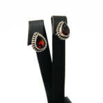 Cercei din argint cu granat - stil vintage - K266Y60D-2 - imagine 3