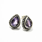 Cercei din argint cu ametist - stil vintage - K266Y60D - imagine 3