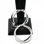 Cercei din argint fara pietre - stil fashion - Lia - K170A26D - imagine 2