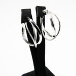 Cercei din argint fara pietre - stil fashion - Lia - K170A26D - imagine 3