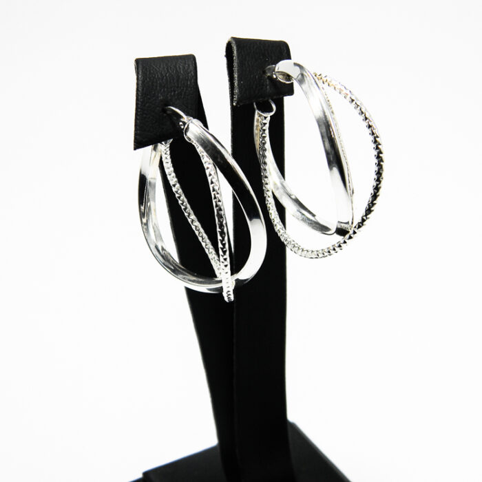 Cercei din argint fara pietre - stil fashion - Lia - K170A26D - imagine 3