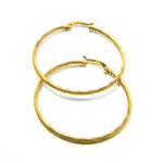 Cercei rotunzi din argint aurit - stil fashion - K150A9D-2 - imagine 4