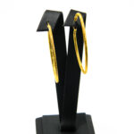 Cercei rotunzi din argint aurit - stil fashion - K150A9D-2 - imagine 5