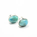 Cercei din argint cu larimar - stil fashion - K310Y13D - imagine 4