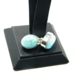 Cercei din argint cu larimar - stil fashion - K310Y13D - imagine 3