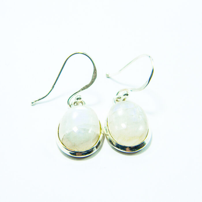 Cercei din argint 925 si piatra lunii - Ada - K224Y10C - imagine 2