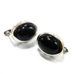 Cercei din argint cu onix - stil Art Deco - K150A53D - imagine 5