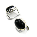 Cercei din argint cu onix - stil Art Deco - K150A53D - imagine 4