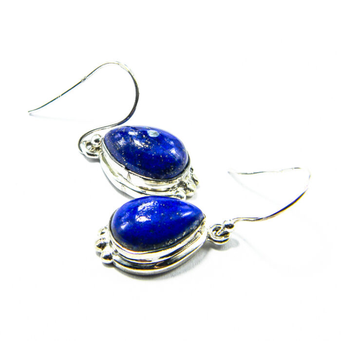 Cercei din argint cu lapis lazuli - stil vintage oriental - K224Y14C - imagine 2